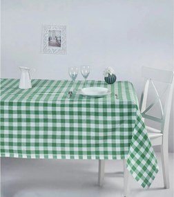 Fata de masa KARELI 260, verde/alb, bumbac, 160x260 cm