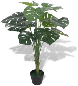 Planta artificiala Monstera cu ghiveci 70 cm, verde 1, Verde, Monstera, 70 cm
