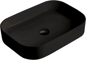 Lavoar pe blat Fluminia Capri negru 65 cm