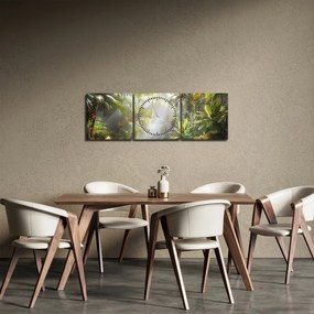 Tablou - Pădure tropicală (cu ceas) (90x30 cm)