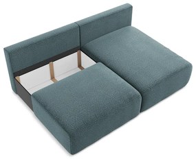 Colțar turcoaz extensibil/cu spațiu de depozitare (cu colț pe partea dreaptă) Kalena – Makamii