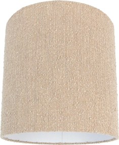 Abajur textil bej cu țesătură buclată 40/40 cm