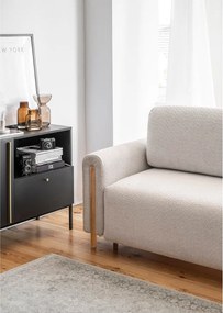 Canapea bej extensibilă/cu spațiu de depozitare cu tapițerie din țesătură bouclé 244 cm Arcadova – ELTAP