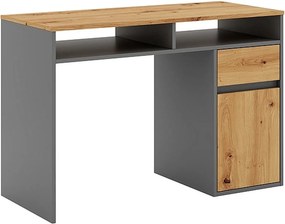 Birou B-012, stejar/gri antracit, PAL laminat, 110x48x75 cm