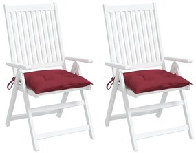 Perne de scaun, 2 buc., rosu vin, 40x40x7 cm, material textil 2, Bordo, 40 x 40 x 7 cm