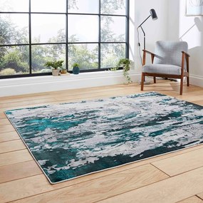 Covor în culoarea petrolului/gri deschis 80x150 cm Apollo – Think Rugs