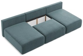 Colțar turcoaz extensibil/cu spațiu de depozitare Kalena – Makamii