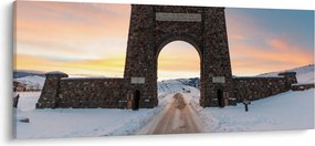 Tablou cu poarta, Yellowstone (120x50 cm)