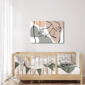 Tablou - Femeie corp linie de artă N⁰2 (90x60 cm)
