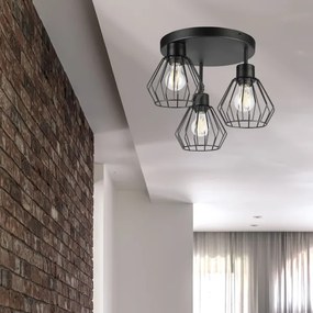 Lustră aplicată AUDREY 3xE27/60W/230V negru