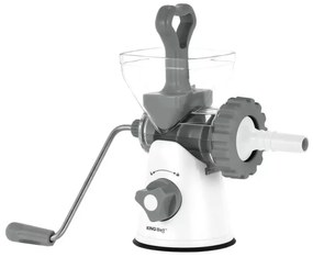 Masina de tocat carne Kinghoff KH 1874, Lame din otel inoxidabil, Macinare fina / grosiera, Accesorii, Alb/Gri