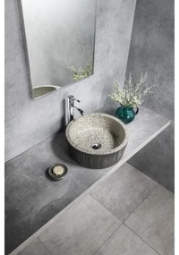 Sapho - Lavoar pe blat PRIORI Ø 41 cm alb/gri