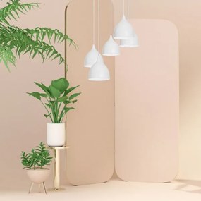 Lustră pe cablu NOAK 5xE27/60W/230V albă