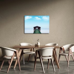 Tablou cu casă pe mare (70x50 cm)