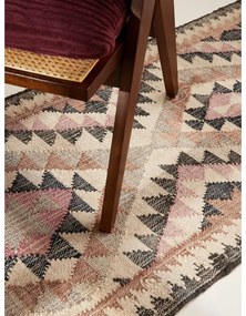 Covor tip traversă gri țesut manual din iută 80x200 cm Roya Parsa – Elle Decoration