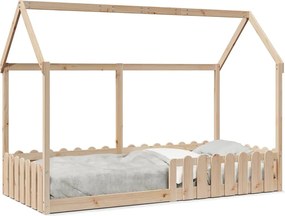 vidaXL Cadru pat tip casă pentru copii, 90x190 cm, lemn masiv de pin