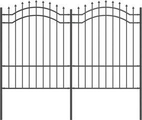 vidaXL Gard de Grădină Gri 240 x 190 cm Oțel vopsit în pulbere