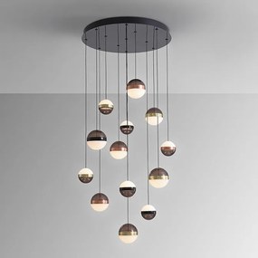 Lustra cu 13 pendule LED design modern Orbes