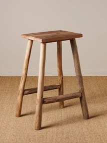Scaun dining, maro, din lemn reciclat, Noe