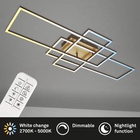 Lustră LED dimabilă aplicată FRAME LED/51W/230V maro/auriu Brilo + telecomandă