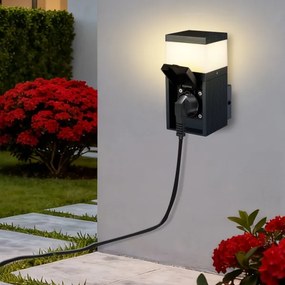 BRILAGI - Lampă de exterior cu priză SCHUKO PILLAR 1xG9/11W/230V IP44 antracit