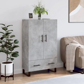 vidaXL Dulap înalt, gri beton, 69,5x31x115 cm, lemn prelucrat