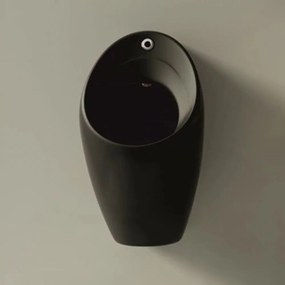 Pisoar cu alimentare ascunsa Inter Ceramic si actionare electronica negru mat