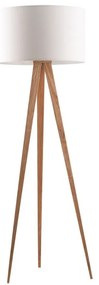 Lampadar Zuiver Tripod wood, alb