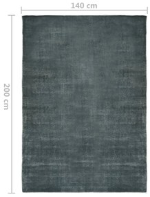 Covor lavabil pliabil, gri, 140x200 cm, poliester Gri, 140 x 200 cm