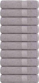 vidaXL Prosoape de duș, FROGN, 10 buc., gri, 70x140 cm, 360 g/m²