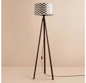 Lampă de podea AYD, 1xE27/40W/230V, maro/negru/alb