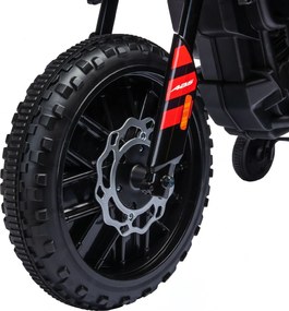 AIYAPLAY Motocicletă electrică pentru copii 12V, 37-96 luni, 2 motoare, roți ajutătoare detașabile, 30 kg, albă | Aosom Romania