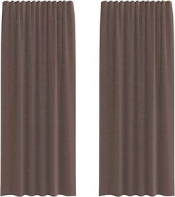 vidaXL Perdele Voile cu tablă 2 buc Maro