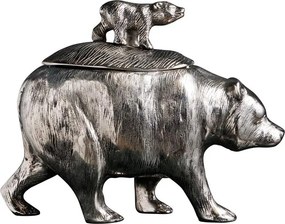 Cutie decorativa din aluminiu, in forma de urs, Bears
