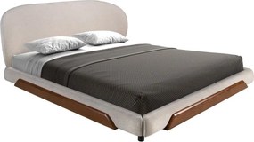 Pat dublu tapitat design LUX Light grey 180x200cm