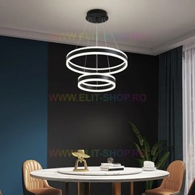 Lustra LED Cu Telecomanda, Elit's Esn1768/500-BK, 204W