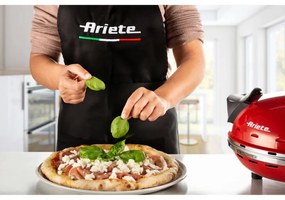 Cuptor electric pentru pizza Ariete "Pizza in 4 minute" 0909/10, 1200W, 32 cm, Pana la 400°C, 5 trepte, Placa de piatra, Acoperire antiaderenta, Rosu