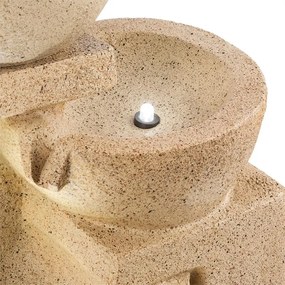 Blumfeldt KORINTH, fântănă decorativă, fântână de grădină, panou solar, 3 W, LED-uri, optică de gresie