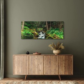 Tablou cu pârău în pădure (120x50 cm)
