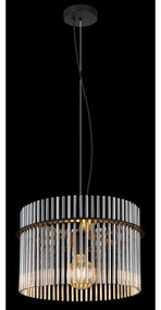 Pendul design modern GORLEY negru, fumuriu 40cm