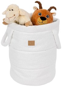 Coș de jucării pentru copii alb din material textil ø 39x50 cm – Meowbaby