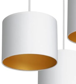 Lustră pe cablu ARDEN 3xE27/60W/230V albă/aurie
