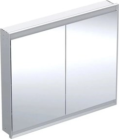Dulap incastrat cu oglinda Geberit One ComfortLight 105 cm aluminiu eloxat
