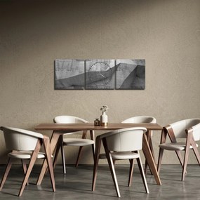 Tablou - 3D zid (cu ceas) (90x30 cm)