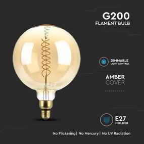 Bec LED dimabil FILAMENT G200 E27/8W/230V 1800K