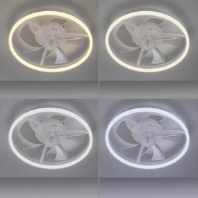 JUST LIGHT. 14624-16 - Ventilator de tavan LED cu lumină RITA LED/22W/230V + telecomandă
