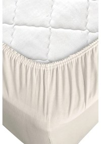 Lenjerie de pat galben-crem din bumbac pentru pat dublu-extins și cearceaf 200x220 cm – Mila Home