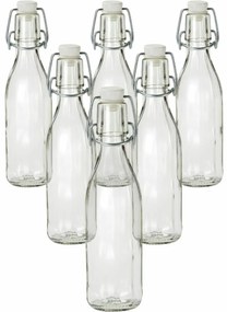 Sticlă cu închidere cu clips, 0,5 l, 6 buc., 0,5 l