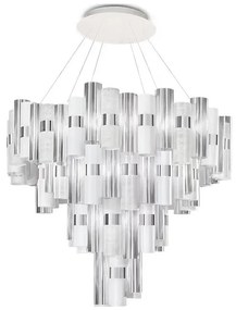Lustra LED Art Deco de dimensiuni mari, realizata manual LA LOLLO 4XL White