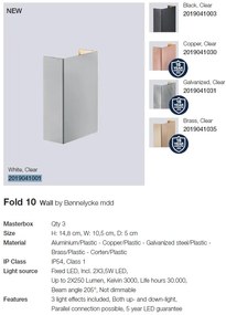 Aplica LED exterior cu iluminat up/down IP54 Fold 10 negru 2019041003 NL